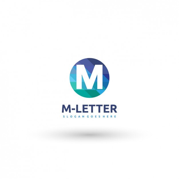 Vector circular em letter logo template