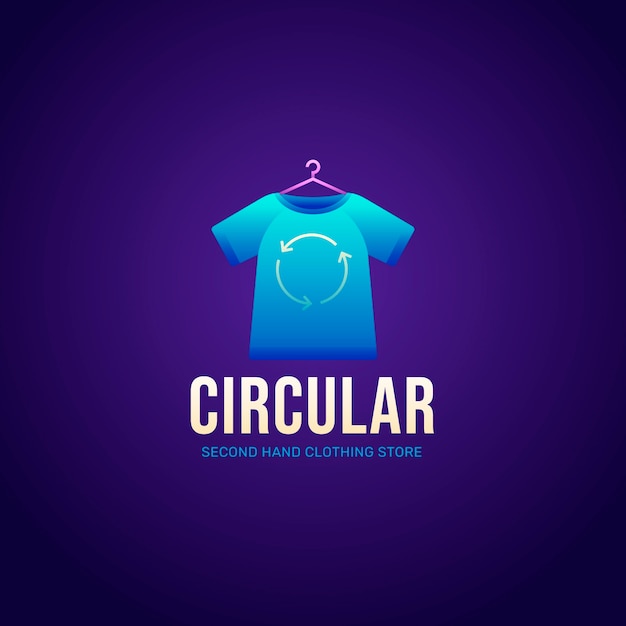 Circular fashion logo template