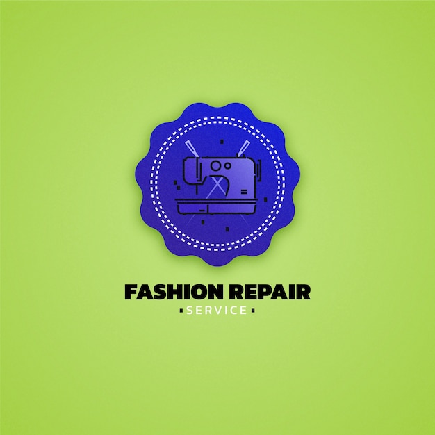 Circular fashion logo template