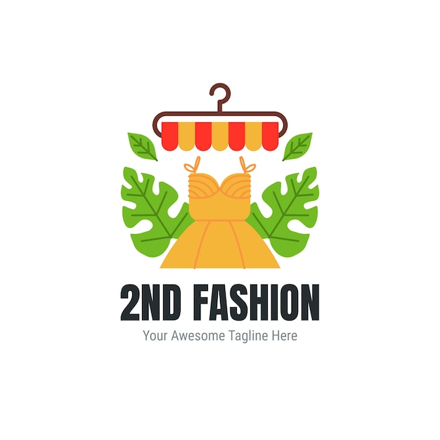 Circular fashion logo template