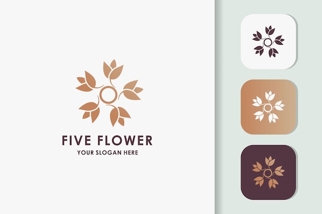 Circular flower or leaf logo design