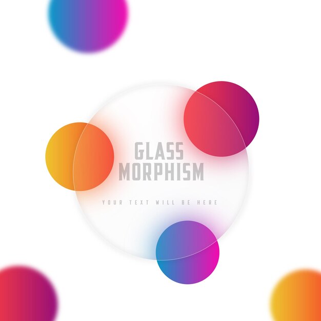 circular glass morphism mockup