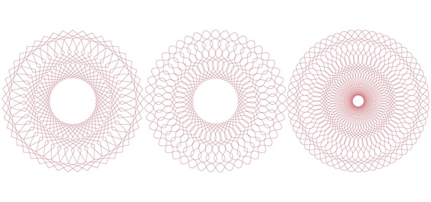 Circular guilloche pattern. Vector illustration.