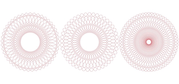 Circular guilloche pattern. Vector illustration.