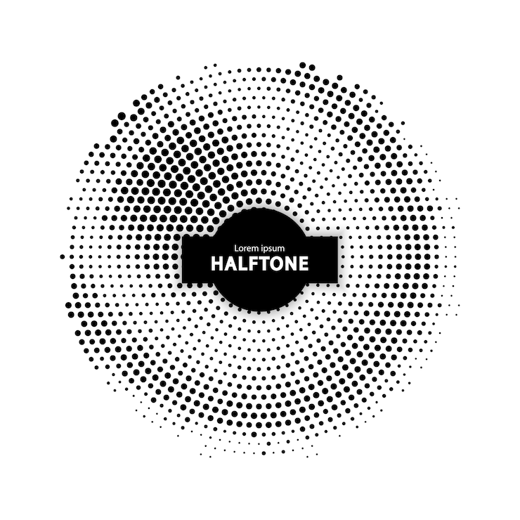 Vector circular halftone background