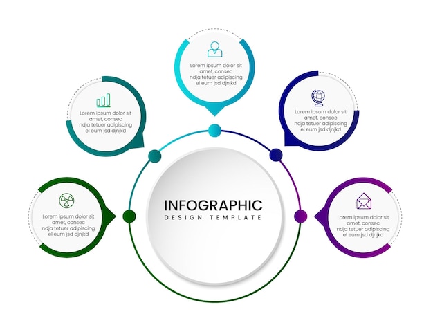 circular infographic design template