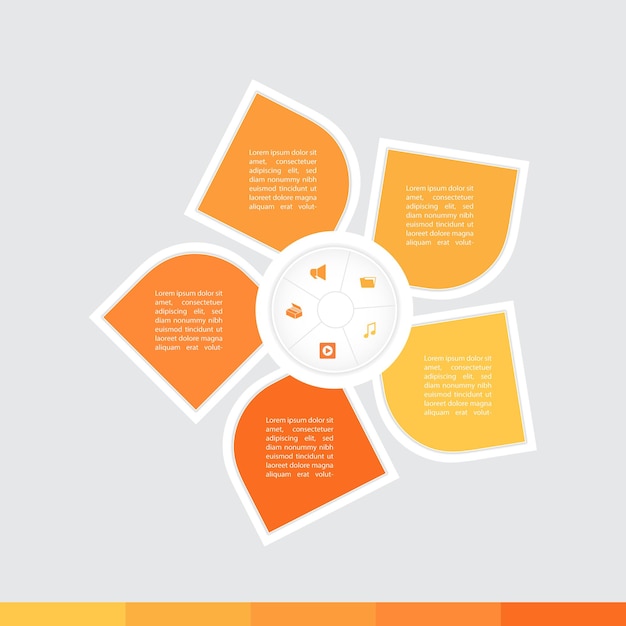 Circular infographic element for posters and wallpapers