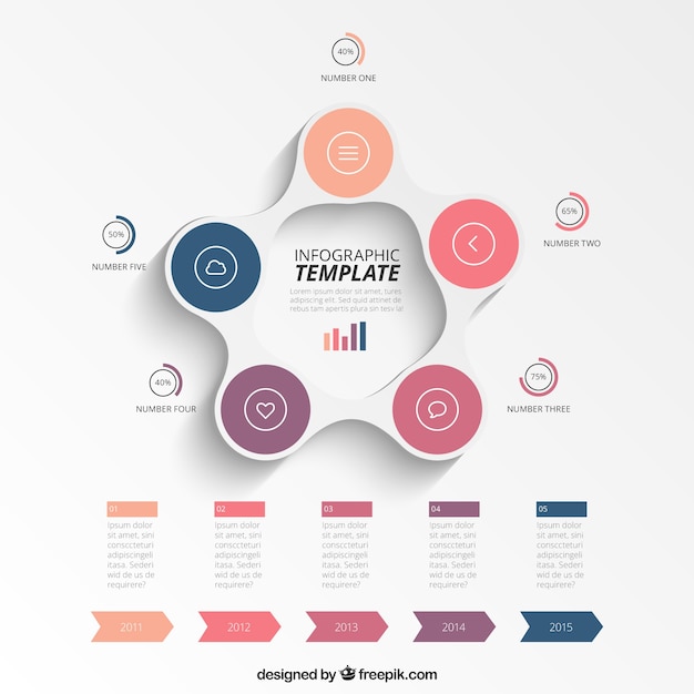 원형 Infographic 템플릿