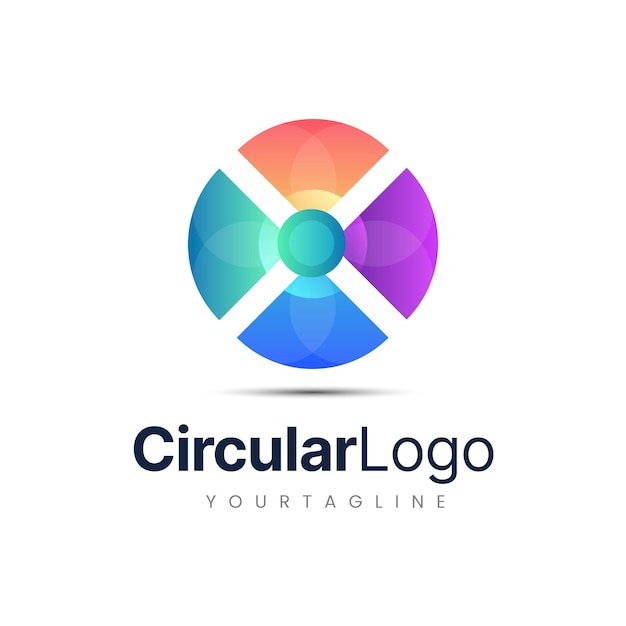 Circular logo shapes Royalty Free Vector Image