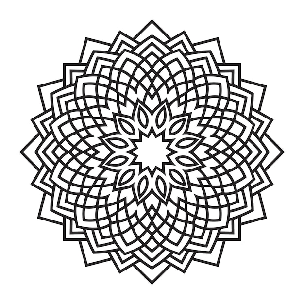 Circular mandala for Henna Mehndi tattoo decoration Decorative frame ornament in ethnic oriental