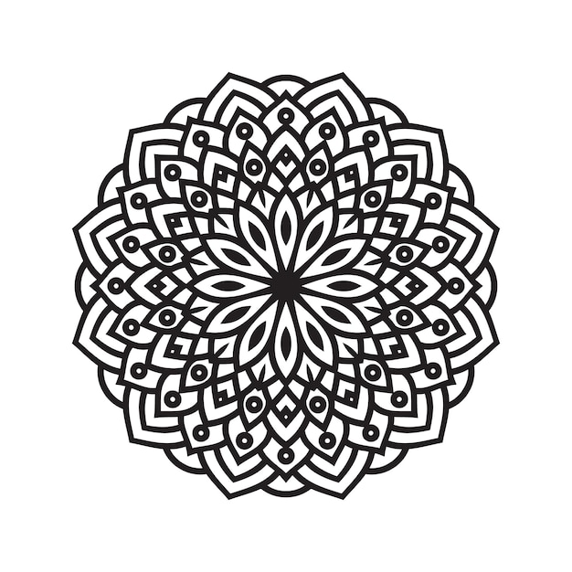 Circular mandala for Henna Mehndi tattoo decoration Decorative frame ornament in ethnic oriental