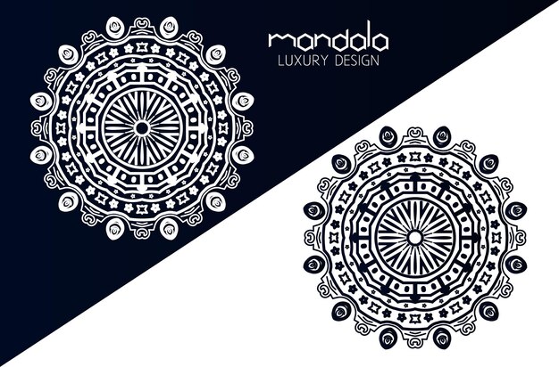 Vettore mandala circolare design e modello di mandala vettoriale design di mandala di lusso