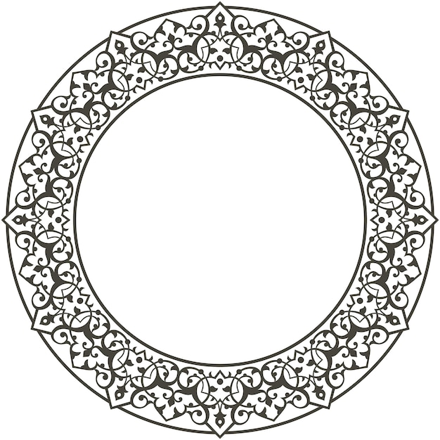 circular ornament design pattern circle frame suitable for backgrounds calligraphy ornaments