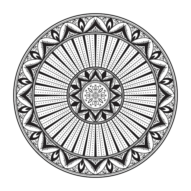 Circular pattern African ethnic ornament for pottery tiles textiles tattoos