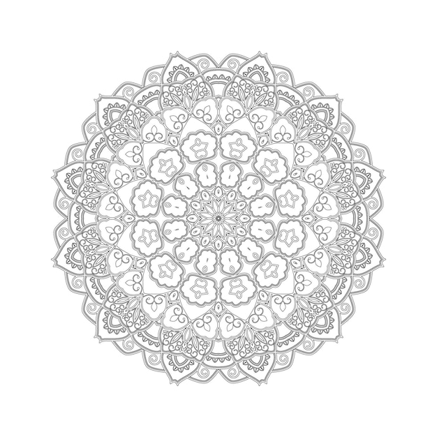 Circular pattern in form of mandala for Henna Mehndi floral mandala decoration Decorative orname