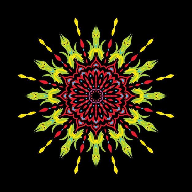 Circular pattern in form of mandala for Henna Mehndi tattoo decoration Decorative ornament in et