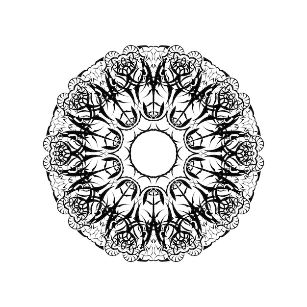 Circular pattern in form of mandala for Henna Mehndi tattoo decoration Decorative ornament in ethnic oriental style