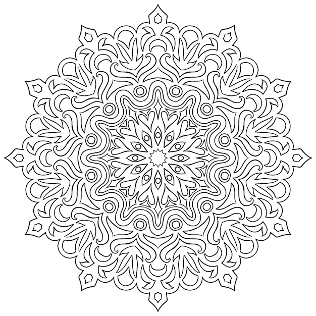 Circular pattern in form of mandala for Henna