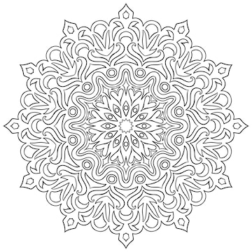 Premium Vector | Circular pattern in form of mandala for henna