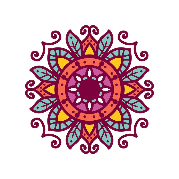 Circular pattern in form of mandala Oriental pattern vector illustration Islam Arabic