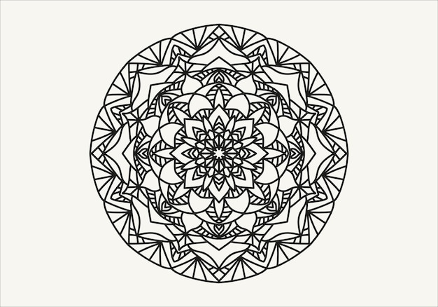 Circular pattern in form of mandala with flower for Henna Mehndi tattoo decoration Decorative or