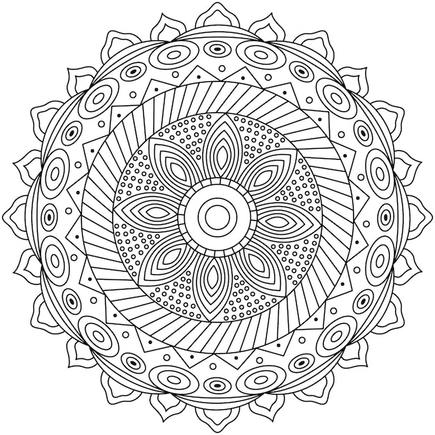 Circular pattern in form of mandala