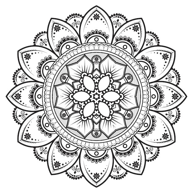 Circular pattern in the form of a mandala