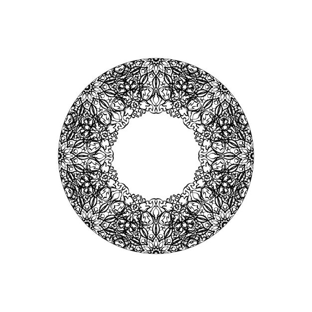 Elementi di decorazione d'arte mandala modello circolare