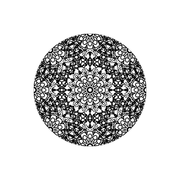 Circular pattern mandala art decoration elements