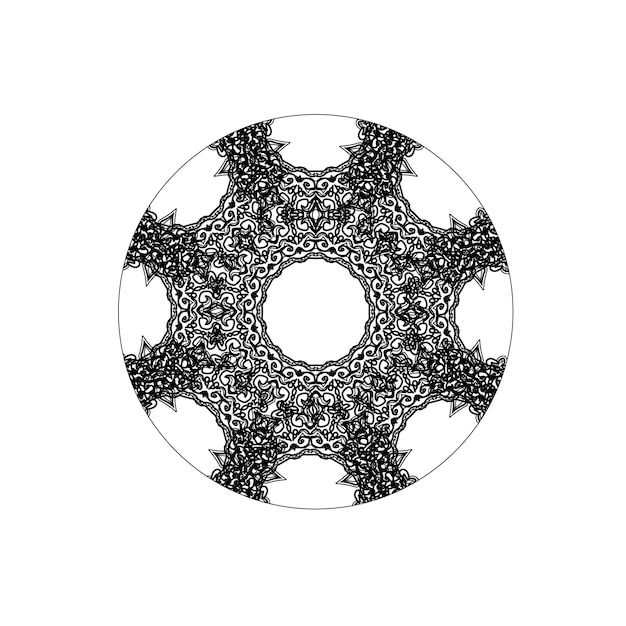 Circular pattern mandala art decoration elements