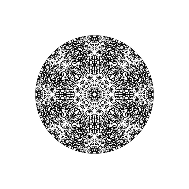 Circular pattern mandala art decoration elements