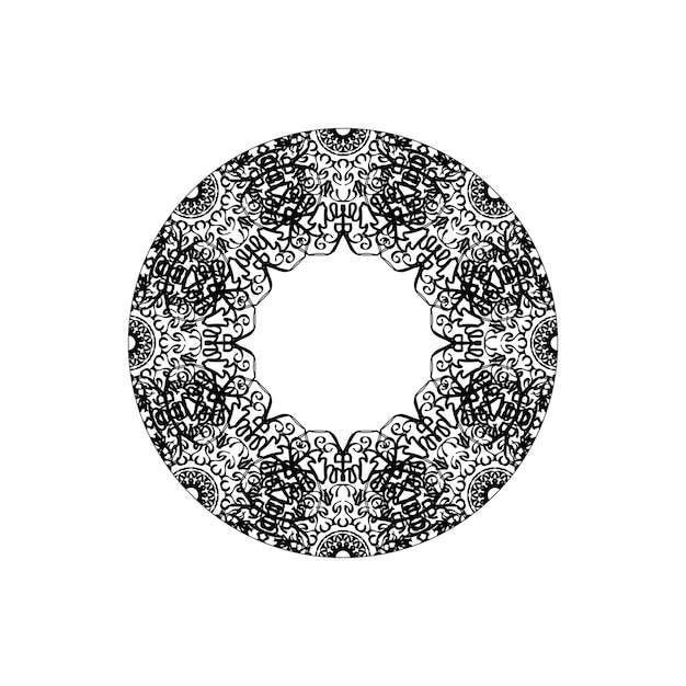 Circular pattern mandala art decoration elements