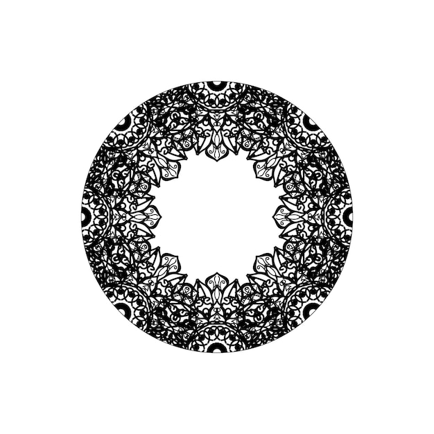 Circular pattern mandala art decoration elements