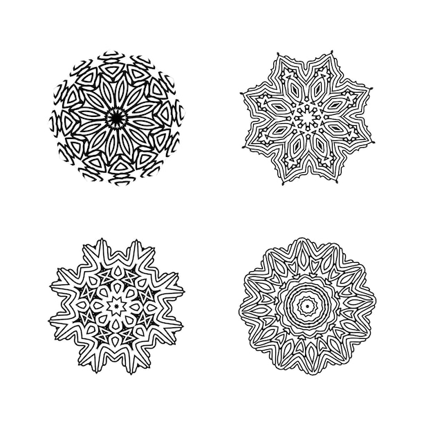 Motivo circolare di motivi tradizionali e antichi ornamenti orientali sfondo disegnato a mano