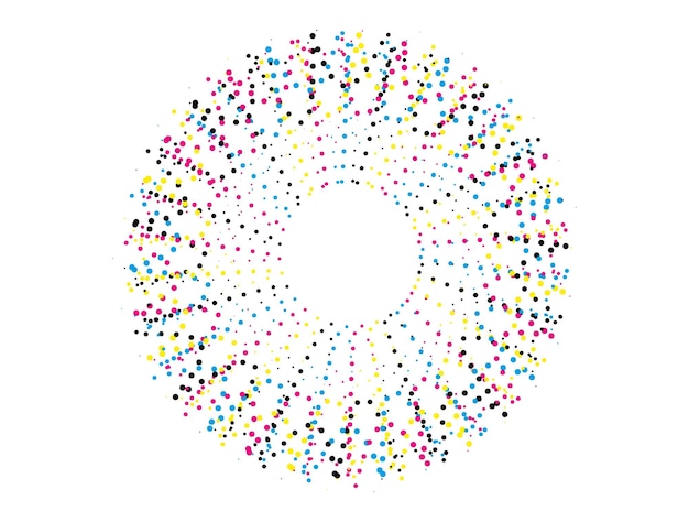 a circular pattern with colorful dots on it geometric circle mosaic swirl vector