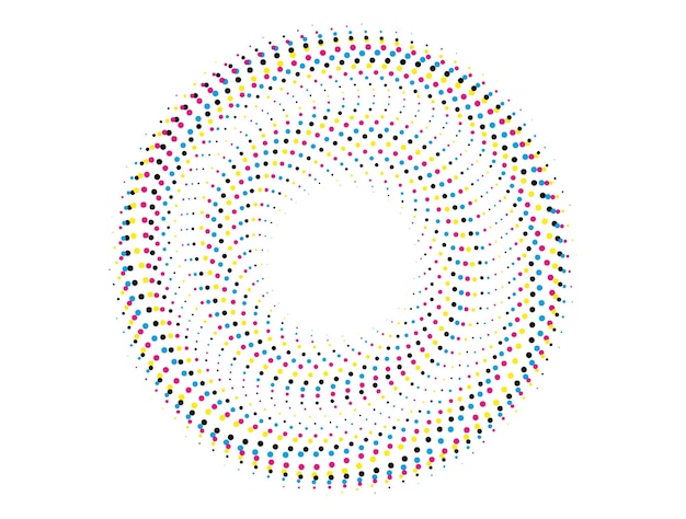 круговой узор с разноцветными точками на нем геометрический круг мозаика вихрь вектор