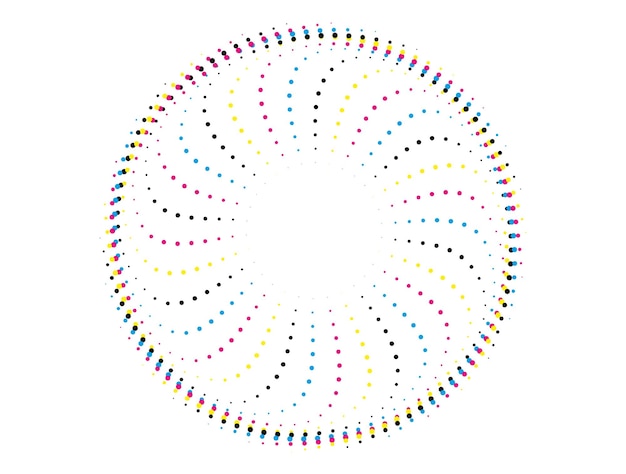 a circular pattern with colorful dots on it geometric circle mosaic swirl vector