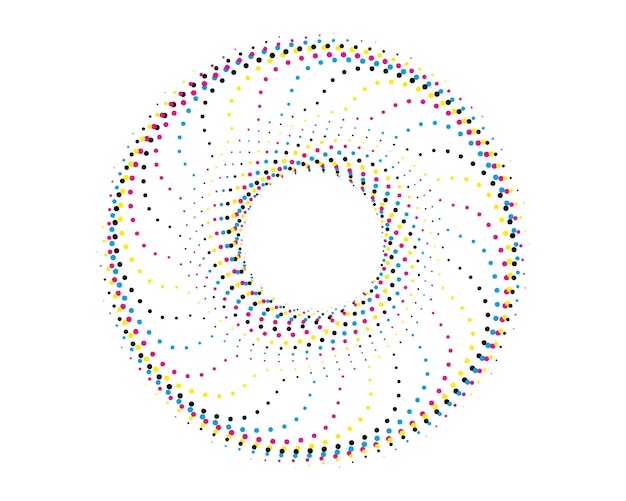 a circular pattern with colorful dots on it geometric circle mosaic swirl vector