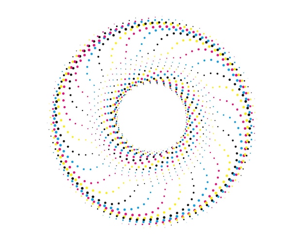 a circular pattern with colorful dots on it geometric circle mosaic swirl vector