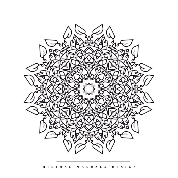 Vector a circular pattern with the words'minimal mandala design'on it