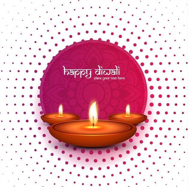 Circular pink diwali concept