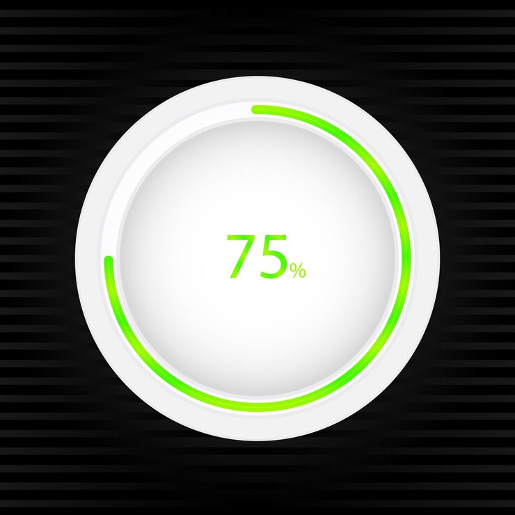 Vector circular progress icon set. vector illustration.