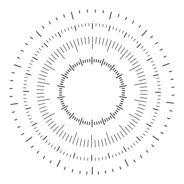 Vettore scala metrica circolare o rotonda