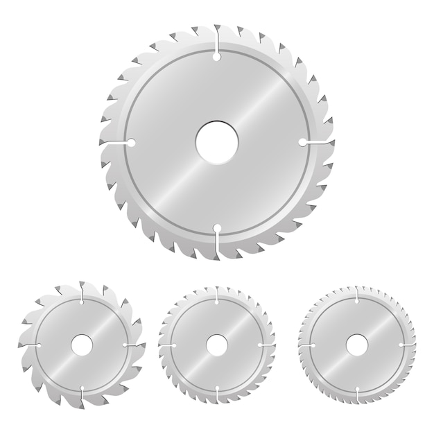 Циркулярная пила дизайн иллюстрация на белом фоне