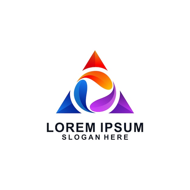 Logo di forma circolare con triangolo