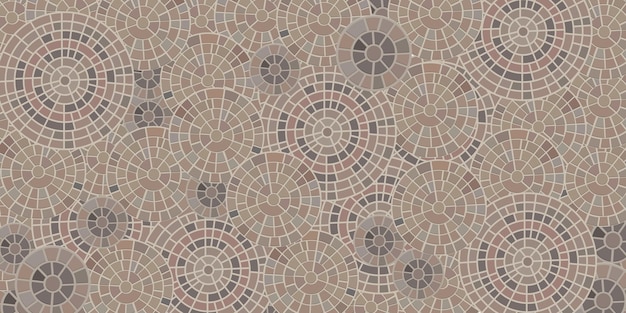 Circular Stone Mosaic Tile Texture