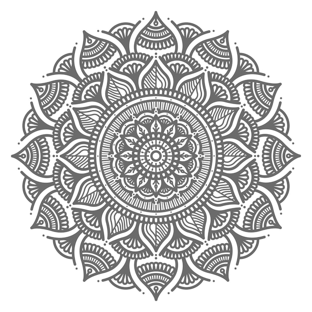 Concetto decorativo di stile circolare bella illustrazione dettagliata della mandala