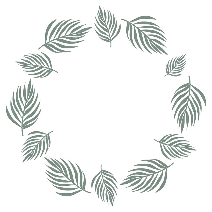 Circular tropical frame featuring lush jungle leaves Perfect for invitations cards covers