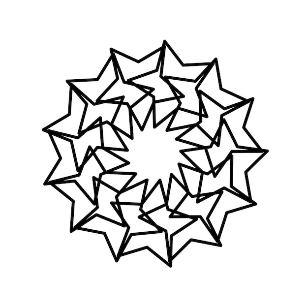 Дизайн кругового векторного узора eps