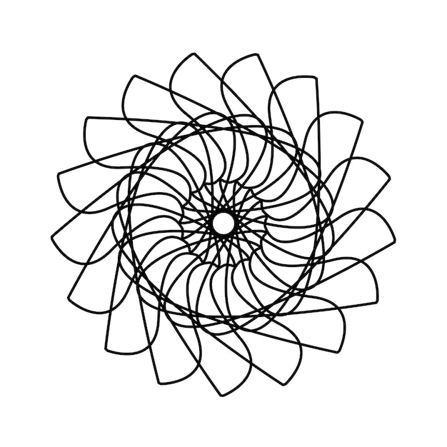 Дизайн кругового векторного узора eps